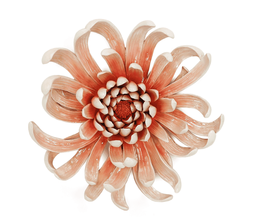 wanddecoratie bloem oranje